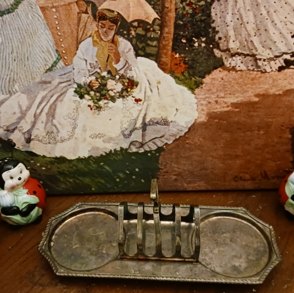 🏏🇬🇧Antique Cheltenham Co. RARE⚽️🇬🇧1920's SilverPlate Toast&Jam Rack! 🛍 - Picture 8 of 8